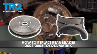 How to Replace Rear Brakes 2003-2008 Toyota Matrix