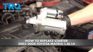 How to Replace Starter 2003-2008 Toyota Matrix 18L L4