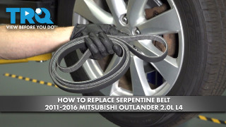 How to Replace Serpentine Belt 2011-2016 Mitsubishi Outlander 20L L4