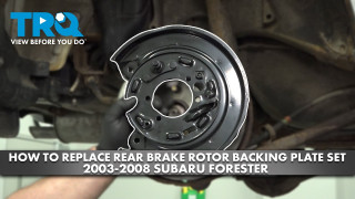 How to Replace Rear Brake Rotor Backing Plate Set 2003-2008 Subaru Forester
