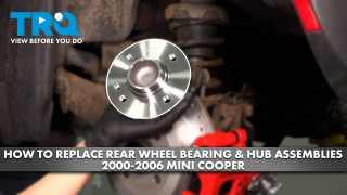 How to Replace Rear Wheel Bearing  Hub Assemblies 2000-2006 Mini Cooper