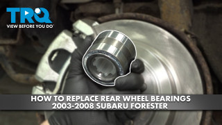 How to Replace Rear Wheel Bearings 2003-2008 Subaru Forester