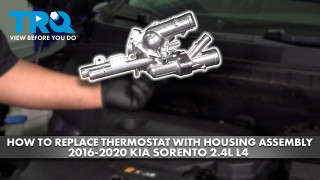 How to replace Thermostat with Housing Assembly 2016-2020 Kia Sorento 24L L4