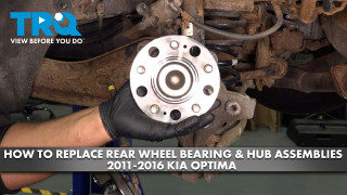 How to Replace Rear Wheel Bearing  Hub Assemblies 2011-2016 Kia Optima