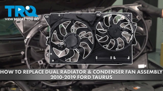 How to Replace Dual Radiator  Condenser Fan Assembly 2012-2019 Ford Taurus