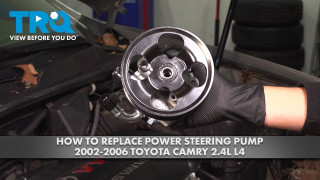 How to Replace Power Steering Pump 2002-2006 Toyota Camry 24L L4