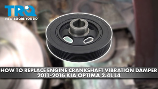 How to Replace Engine Crankshaft Vibration Damper 2011-2016 Kia Optima 24L L4