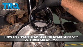 How to Replace Rear Parking Brake Shoe Sets 2011-2016 Kia Optima