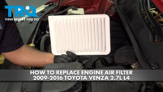 How to Replace Air Filter 2009-2016 Toyota Venza 27L L4