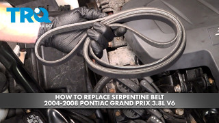 How to Replace Serpentine Belt 2004-2008 Pontiac Grand Prix 38L V6