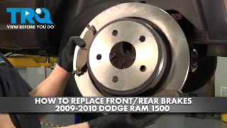 How to replace Rear Brakes 2009-2010 Dodge Ram 1500