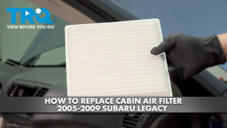 How to Replace Cabin Air Filter 2005-2009 Subaru Legacy