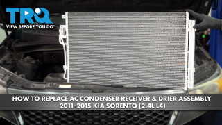 How to Replace AC Condenser  Receiver Drier Assembly 2011-2015 Kia Sorento 24L L4