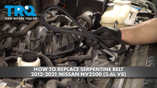 How to replace Serpentine Belt 2012-2021 Nissan NV2500 56L V8