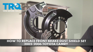 How to Replace Front Brake Dust Shield Set 2002-2006 Toyota Camry