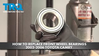 How to Replace Front Wheel Bearings 2002-2006 Toyota Camry