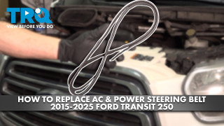 How to Replace AC  Power Steering Pump Serpentine Belt 2015-2025 Ford Transit-250 37L V6
