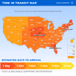 Estimated delivery times from our fulfillment centers