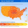 Estimated delivery times from our fulfillment centers