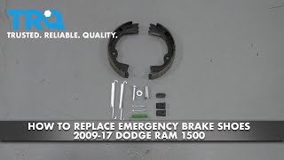 How to Replace Emergency Brake Shoes 2009-17 Ram 1500 1A Auto
