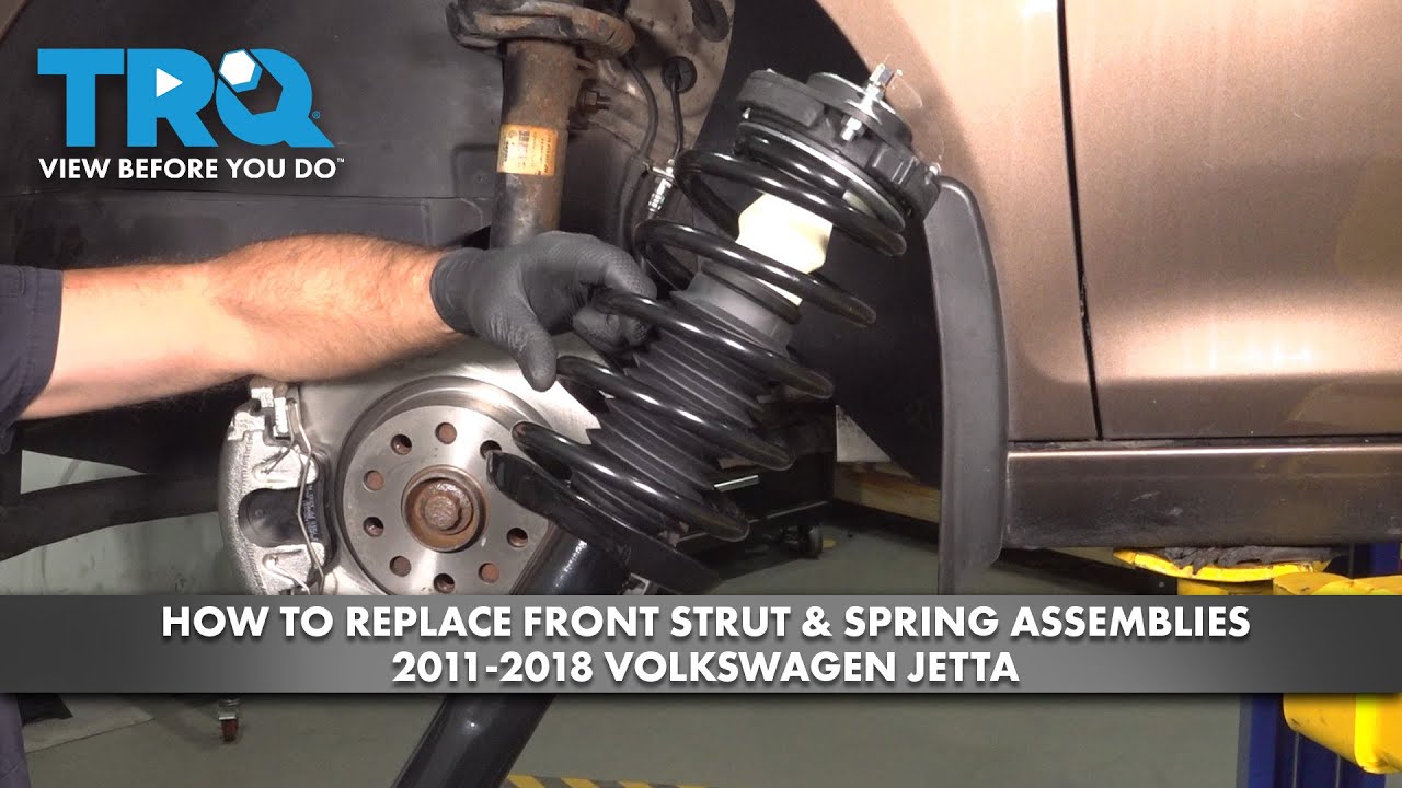 How to Replace Front Strut Spring Assemblies 2011-2018 Volkswagen Jetta ...