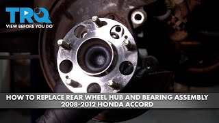 How to Replace Rear Wheel Hub and Bearing Assembly 2008-2012 Honda ...