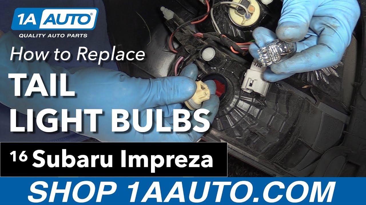 How to Replace Install Tail Light Bulbs 2013-16 Subaru Impreza XV Crosstrek