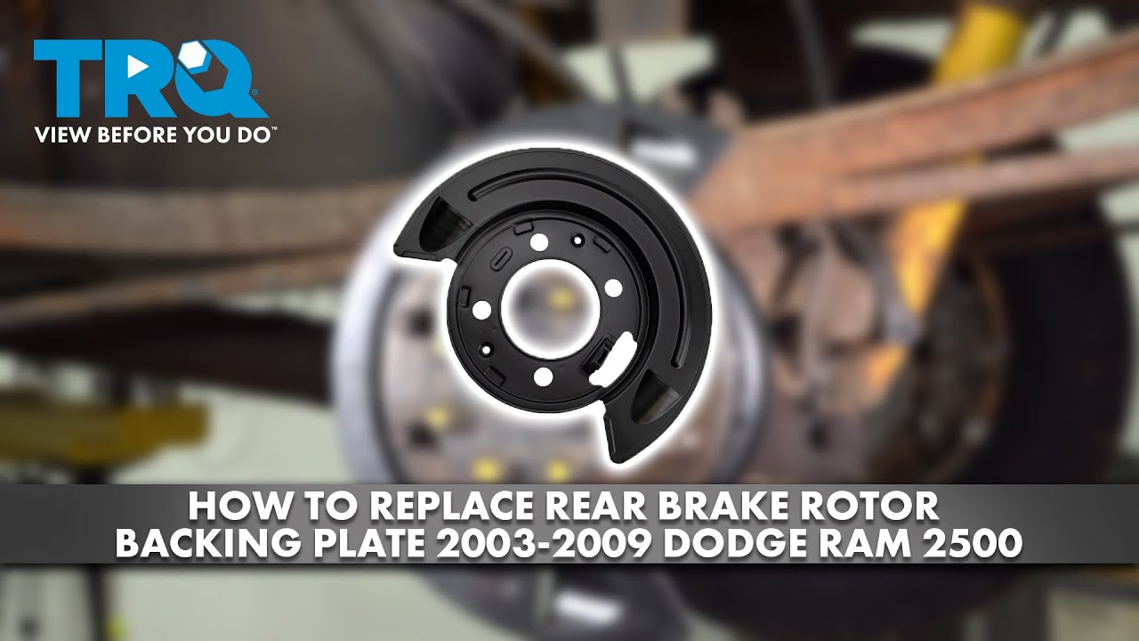 How to Replace Rear Brake Rotor Backing Plates 2003-2009 Dodge Ram 2500 ...