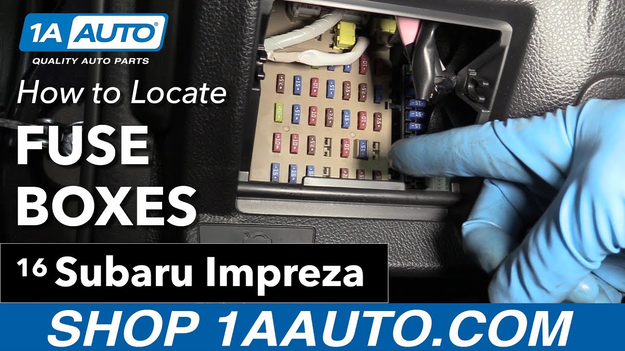How to Locate your Fuse Boxes 2011-16 Subaru Impreza