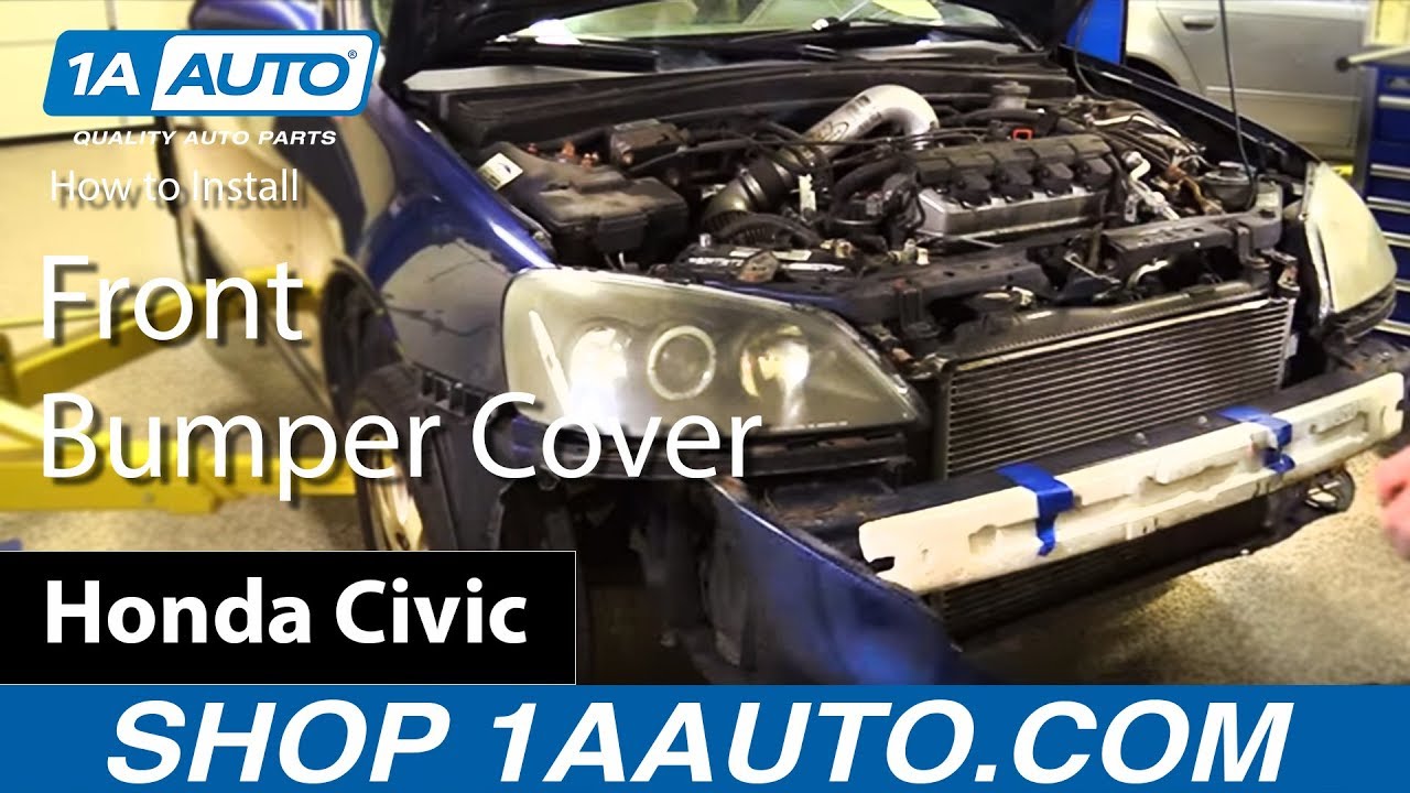 How to Replace Front Bumper Cover 2001-05 Honda Civic | 1A Auto