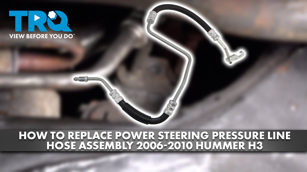 Hummer Replacement How to Replace Power Steering Pressure Line Hose Assembly 2006-2010 ...