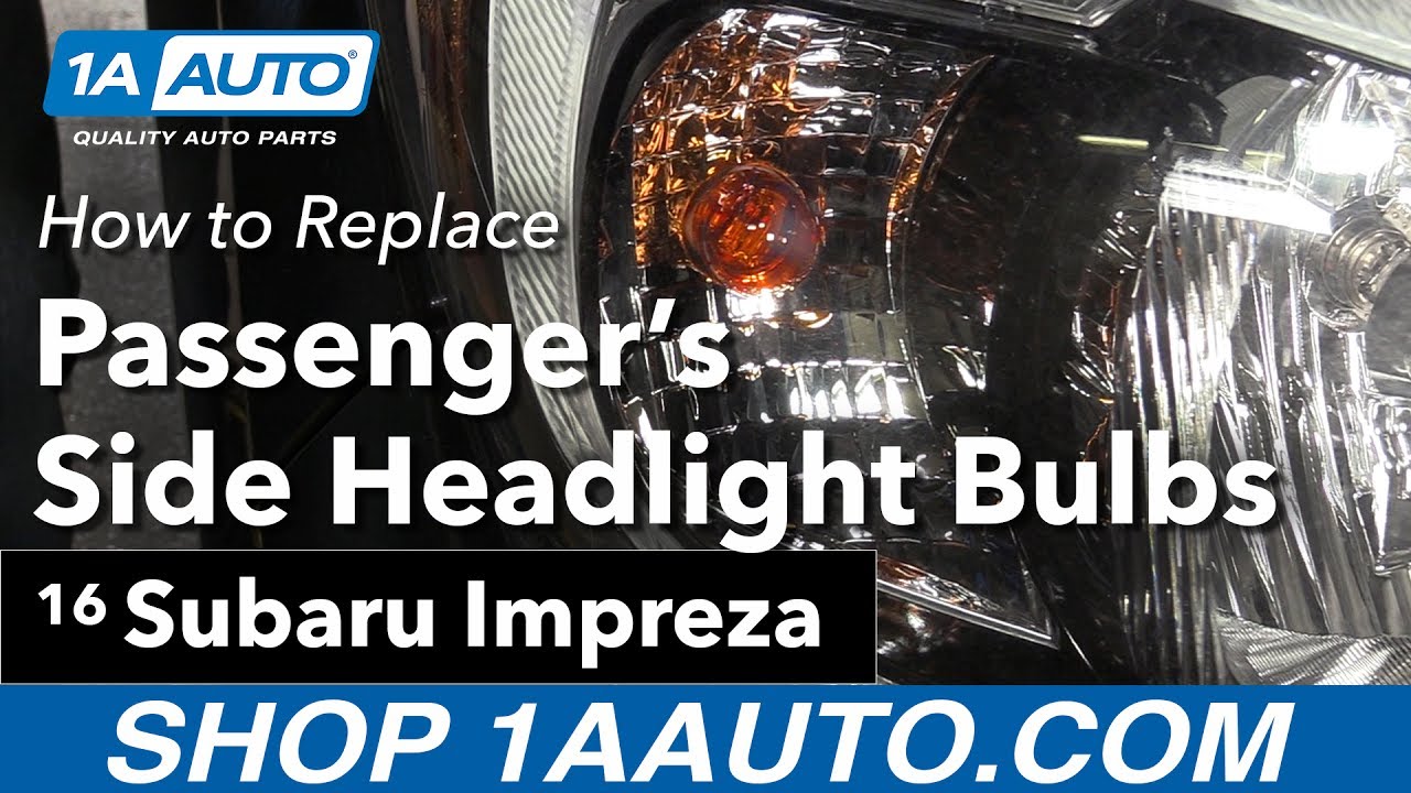 How to Replace Passengers Side Headlight Bulbs 2011-16 Subaru Impreza
