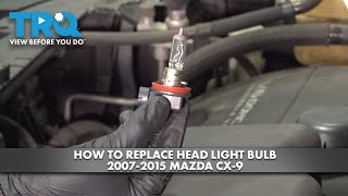 How to Replace Headlight Bulb 2007-2015 Mazda CX-9 1A Auto