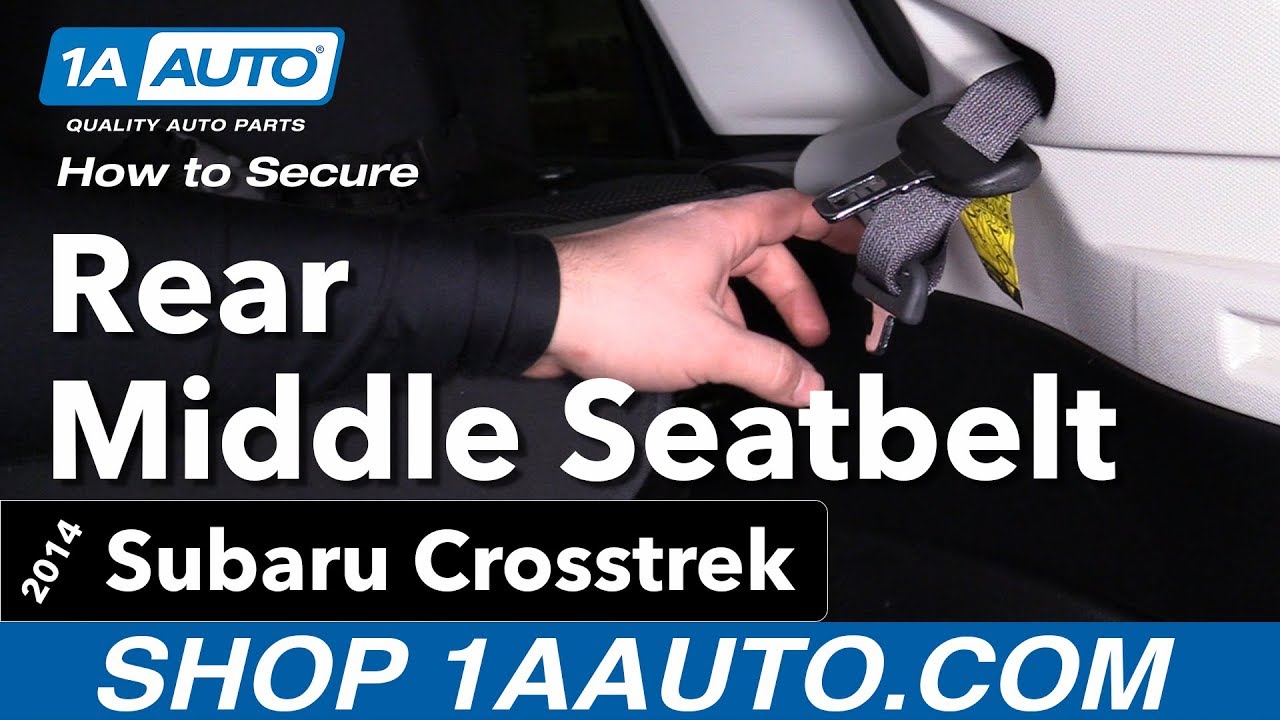How to Secure Middle Rear Seat Belt When Not In Use 2014-17 Subaru Crosstrek