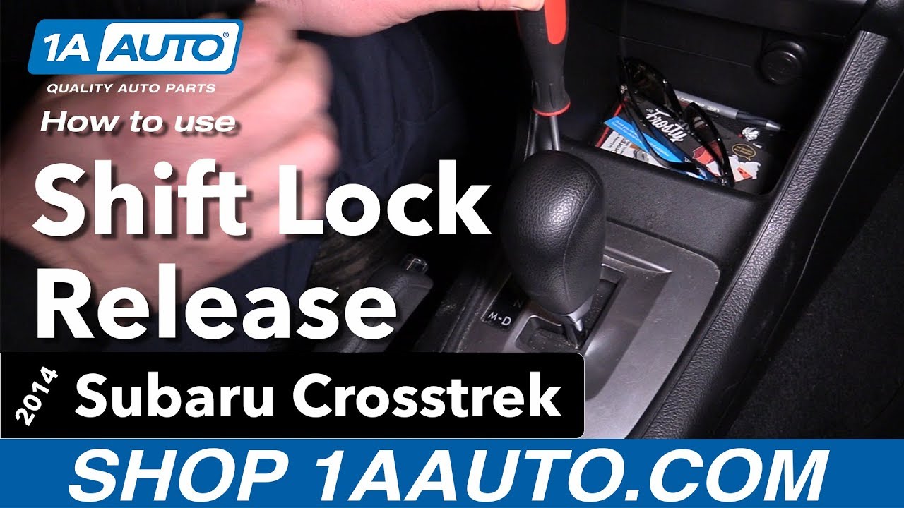 How to Use Shift Lock Release 2014-17 Subaru Crosstrek
